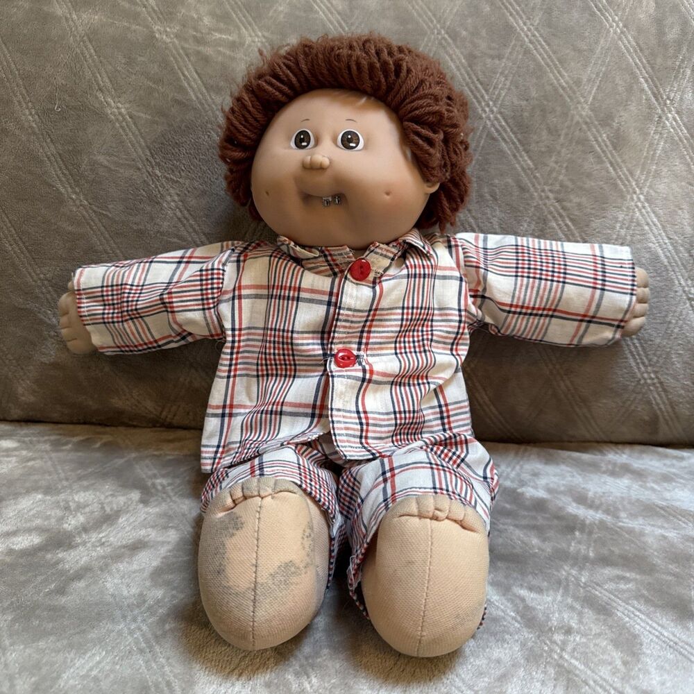 Cabbage Patch Doll W BRACES ONE OF A KIND Boy Brown Hair & Eyes Tooth Dimple